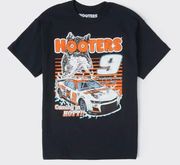 Hooters Black Racecar Short Sleeve T-shirt NWT!