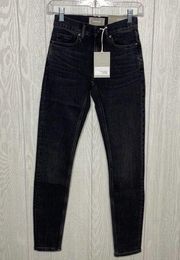 Everlane black wash 23 tall mid rise skinny