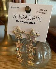 BAUBLEBAR Star Pendant Earrings SUGARFIX-NEW Gold Iridescent Costume