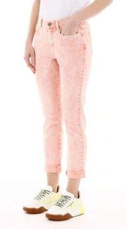 Stella McCartney Peach Galaxy Skinny Boyfriend Jeans Pink Womens Size 30