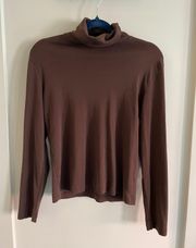 Brown Turtleneck Shirt