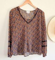 Sezane | V-Neck Tiered Blouse | Floral Print | US Sz 4/ FR Sz 36