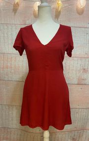 Durham Cinnamon Red V-Neck Mini dress size 4 Excellent condition