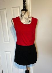 Wool mini skirt button rave goth street wear winter school girl fit A-line vintage y2k Sz 27