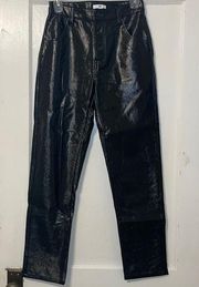 BP High Waisted Leather Pants - Straight Leg