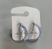 Ettika Earrings Womens Jewelry Blue Round Hoop Clear Revolve Acrylic