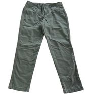 Kensie Pants Womens 30 Solid Green Mid Rise Utility Skinny Ankle Pocket Trousers