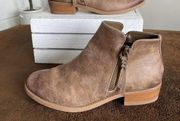 Brown Zip-up Booties / Bramble /Size 9.5