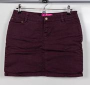 Thalia Sodi Purple Denim Mini Skirt