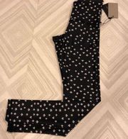 Strut This Black Leggings with Five Card Suits - One Size