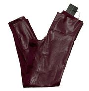 NWT DIY Define Your Inspiration Faux Leather Legging Cranberry Size Large