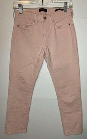 Banana Republic Women Pink 24 Petite Girlfriend Mid Rise Crop Jeans Stretch EUC