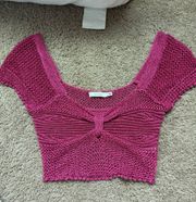 Pink Crochet Top