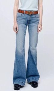 RE/DONE 70s Low Rise Bell Bottoms in Lake Blue Size 29 NWT