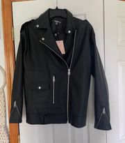 faux leather jacket