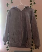 Grey Zip Up Hoodie