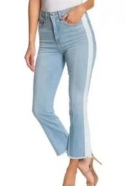 Veronica Beard Carly Kick Boot Light Blue Flare Jeans Size 24