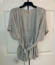 Anthropologie Moth Grey Kimono Wrap Sweater