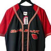 Vintage Dale Jr Jersey Vintage Red Black Small S 100% Polyester NWT Adult Unisex