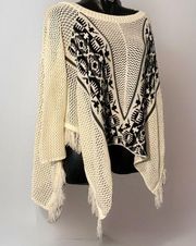 Madberry Shawl Sweater Crochet See Through Pullover