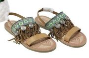 Anthropologie Musse & Cloud Maeba Cue Fringe Boho Sandals