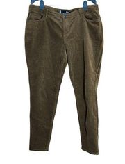 KUT From the Kloth Diana Stretch Corduroy Skinny Pants Brown Size 16W