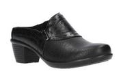 Easy Street Cynthia Comfort Mules 10 Womens Black Faux Leather Crocodile Slip On