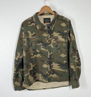 Sanctuary Camo Print Rip Stop Jacket Shacket Size Medium M $139