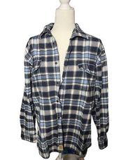 100% Cotton Blue & White Jachs Flannel XL