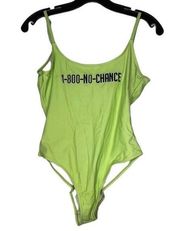 Missguided "1-800-NO-CHANCE" One Piece Bathing Suit nwt