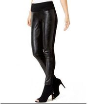 I.N.C. International Concepts Black Faux Leather Front Pull On Pants 14