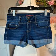 Wax Jeans Denim Shorts Stretchy Womens Small Butt I Love You