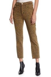 Current/Elliot The High Waisted Stiletto Spotted Leopard Jeans