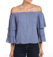 Stella Off Shoulder Blouse Ruffle Tiered Sleeves