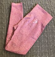 Gymshark VITAL SEAMLESS 2.0 LEGGINGS Maroon/Pink Sz M