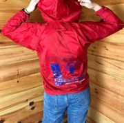 RED  TIGGER HOOD WINDBREAKER GRAPHIC JACKET