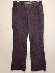 Eddie Bauer purple straight wide leg jeans Size:10