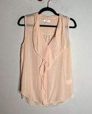 Babaton Aritzia blush pink silk tank top