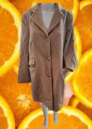 Lauren Ralph Lauren Vinuna Tan Button Up Wool Blend Coat Size 12