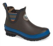 Pendleton Dark Gray Olympic National Park Rubber Rain Snow Boots Chelsea Booties