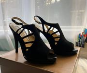 Brook Strappy Black Heels