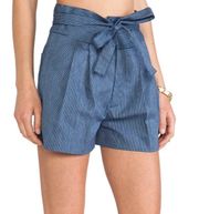 NWT  Jamie Stripe Indigo High Waist Shorts