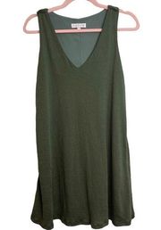 Mary & Mabel Green V Neck Sleeveless Dress