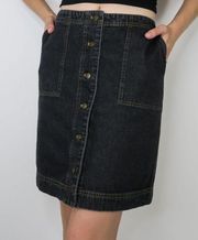 Lauren Jeans Co Black Denim Mini Skirt 6P