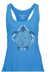 NWOT  Azure Blue TURTLE BAY RacerBack Tank Top X-LARGE