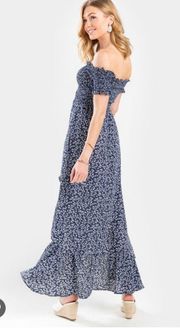 Blue Floral Maxi Dress