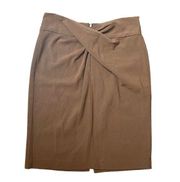 880-SUNNY LEIGH Brown Twist Waist Skirt