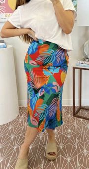 Tropical Times Midi Skirt