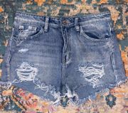 Kancan Ripped Denim Shorts