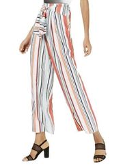 Bar III stripe wide leg tie front pant New